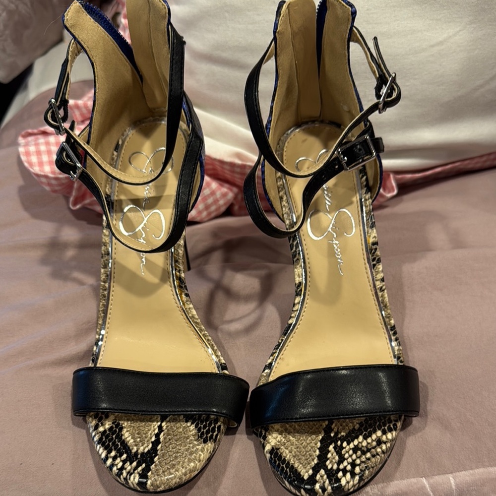 Jessica Simpson snakeskin heels
